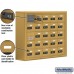 Salsbury Cell Phone Storage Locker - with Front Access Panel - 5 Door High Unit (8 Inch Deep Compartments) - 25 A Doors (24 usable) - Gold - Surface Mounted - Resettable Combination Locks